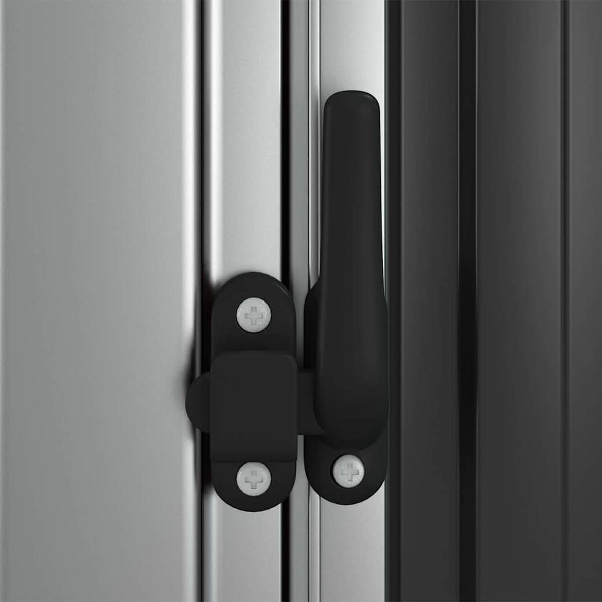 GERÄTESCHUPPEN Anthrazit 118.5/97/209.5 Cm Verzinkter Stahl - Anthrazit, Metall (118.5/209.5/97cm) - vidaXL