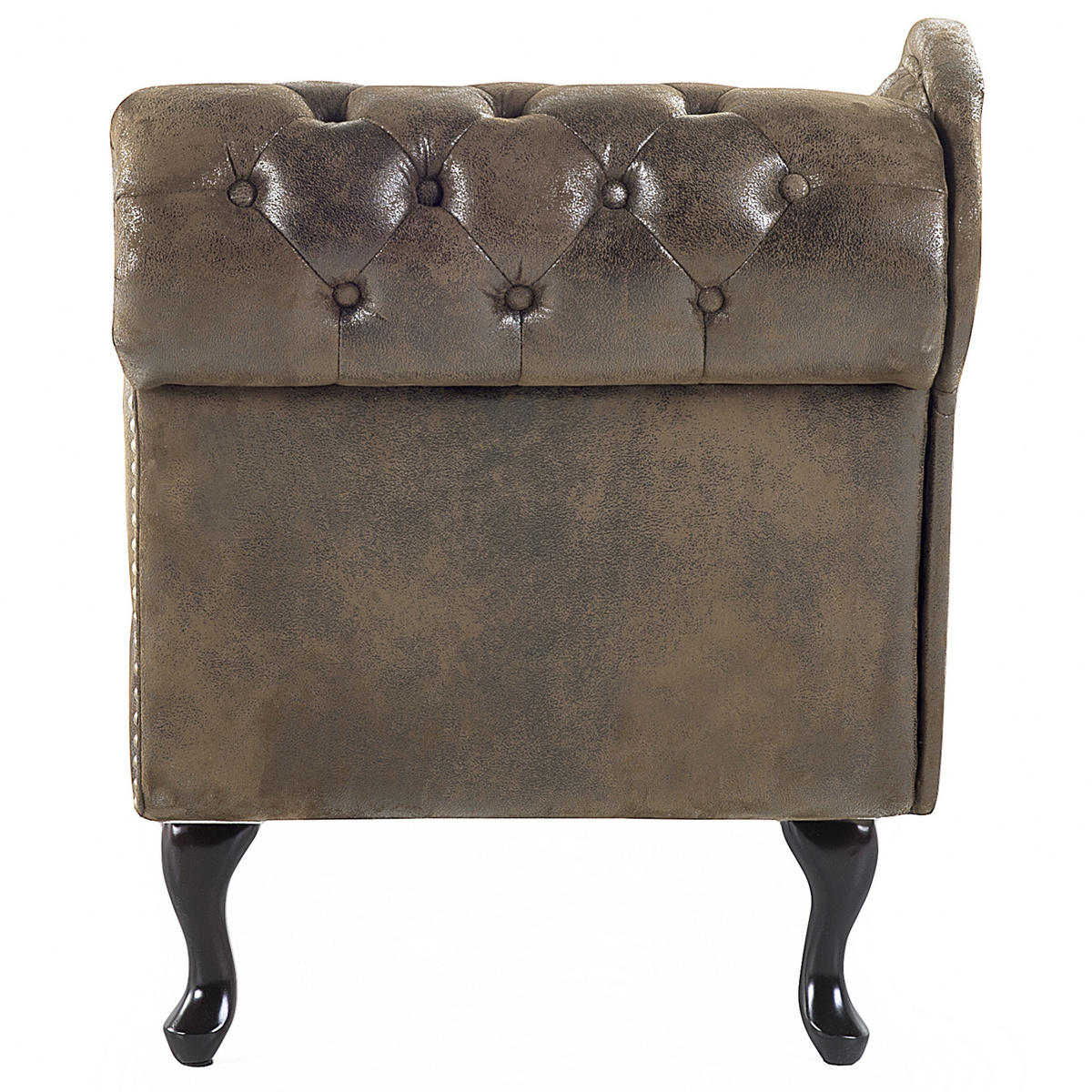 ČALOUNĚNÉ LEHÁTKO CHAISE LONGUE Umělá semiš hnědé pravostranné Nimes - hnědá, plast (169/79/65cm) - Beliani