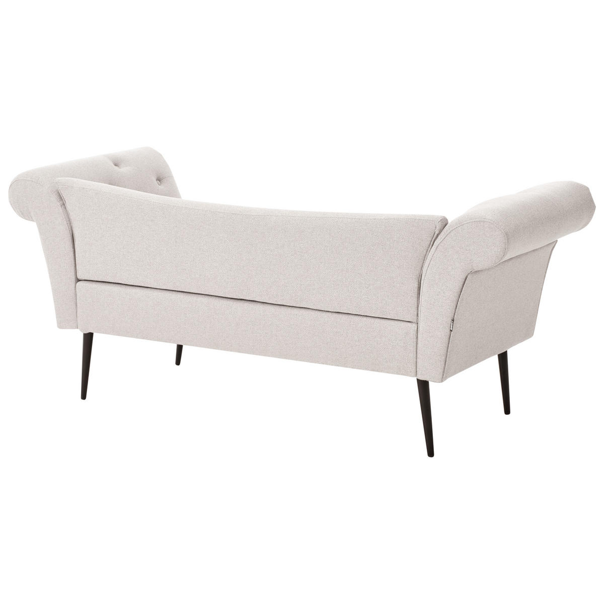 ČALOUNĚNÉ LEHÁTKO CHAISE LONGUE Látka Světle béžové Nantilly - černá/béžová, textil (175/76/69cm) - Beliani