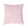 DEKOKISSEN Tufted 45/45 cm rosa mit Blumen - Rosa, Textil (45/45cm) - Homescapes