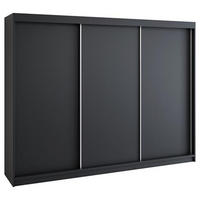 SCHWEBETÜRENSCHRANK 200 CM MERO Farbe: Schwarz / schwarz / schwarz / schwarz - Schwarz, Holzwerkstoff (200/215/59.5cm) - A&J MöbelLand