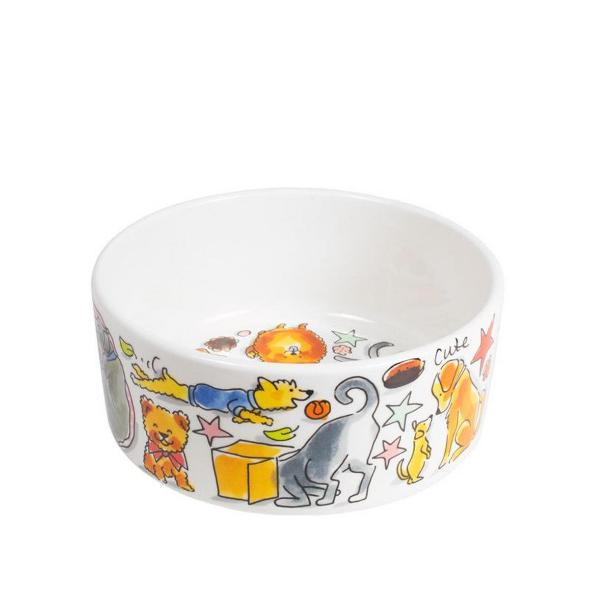 FUTTERNÄPFE Hund in Bunt - 15,5cm - Multicolor, Keramik (15.7/15.4/6.6cm) - Blond Amsterdam
