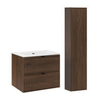 BADMÖBEL 61cm Elias 2er-Set Holz - Braun, Holzwerkstoff (61/50/46cm) - Petits-meubles