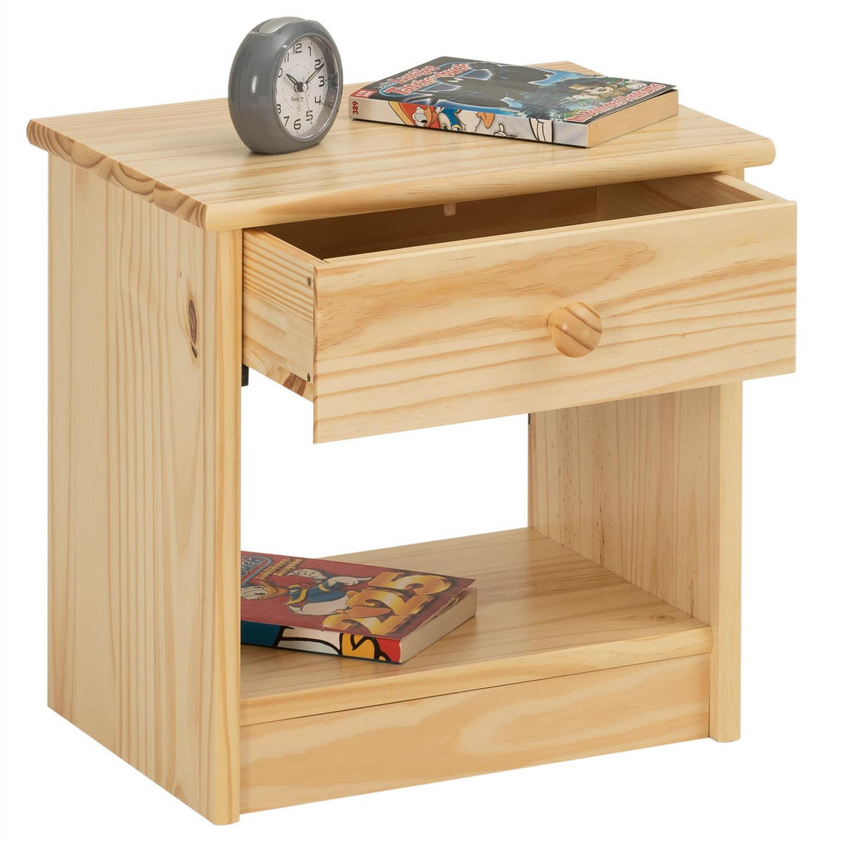 NACHTKOMMODE MORITZ - Naturfarben, Holz (41/42/30cm) - IDIMEX