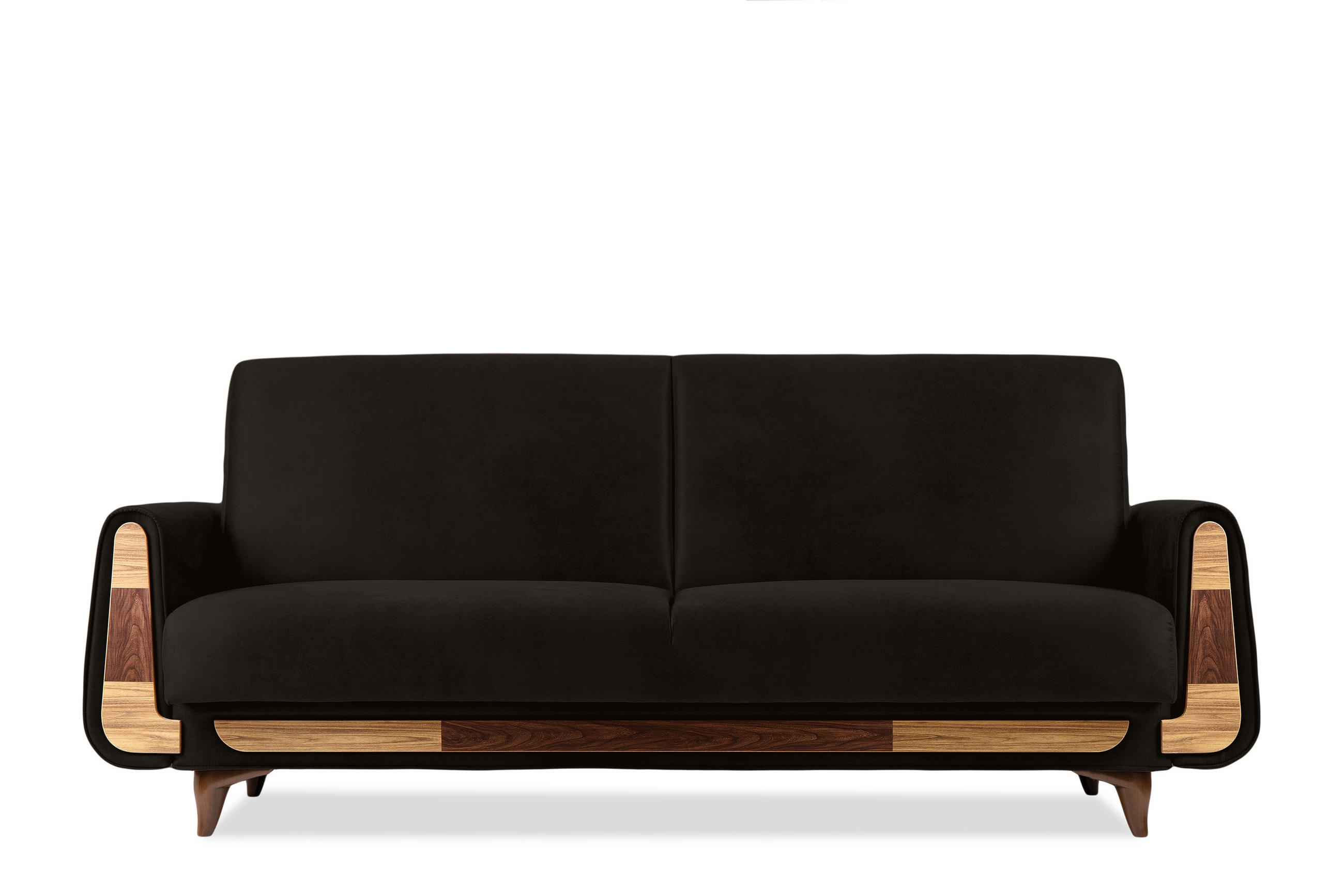 3-SITZER-SCHLAFSOFA GUSTAVO II mit Armlehnen, Anthrazit - Anthrazit, Holz/Holzwerkstoff (230/98/98cm) - KONSIMO®