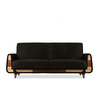 3-SITZER-SCHLAFSOFA GUSTAVO II mit Armlehnen, Anthrazit - Anthrazit, Holz/Holzwerkstoff (230/98/98cm) - KONSIMO®