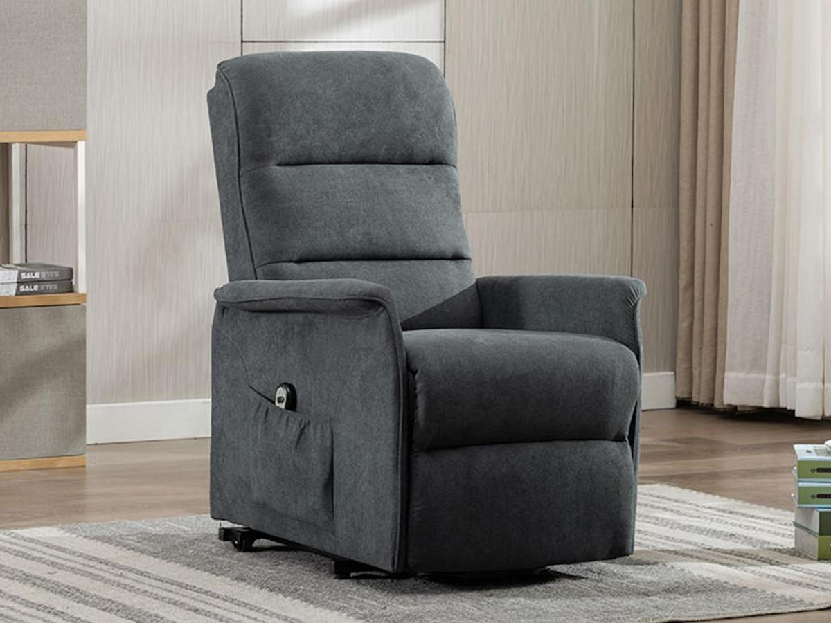 RELAXSESSEL Fernsehsessel elektrisch - Stoff - Anthrazit - CAPUCINE - Anthrazit, Textil (94/100/73cm) - Vente-Unique