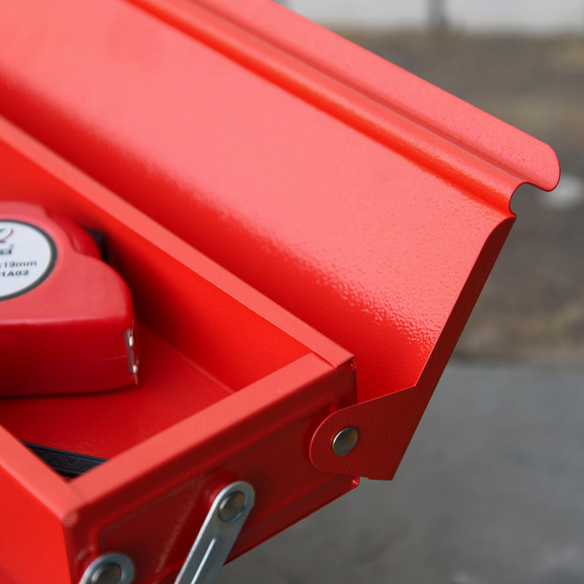 WERKZEUGKASTEN DE-09526 5 Klappfächer mit 3 Etagen Rot - Rot, Metall (20/34.5/45cm) - ComfortXL