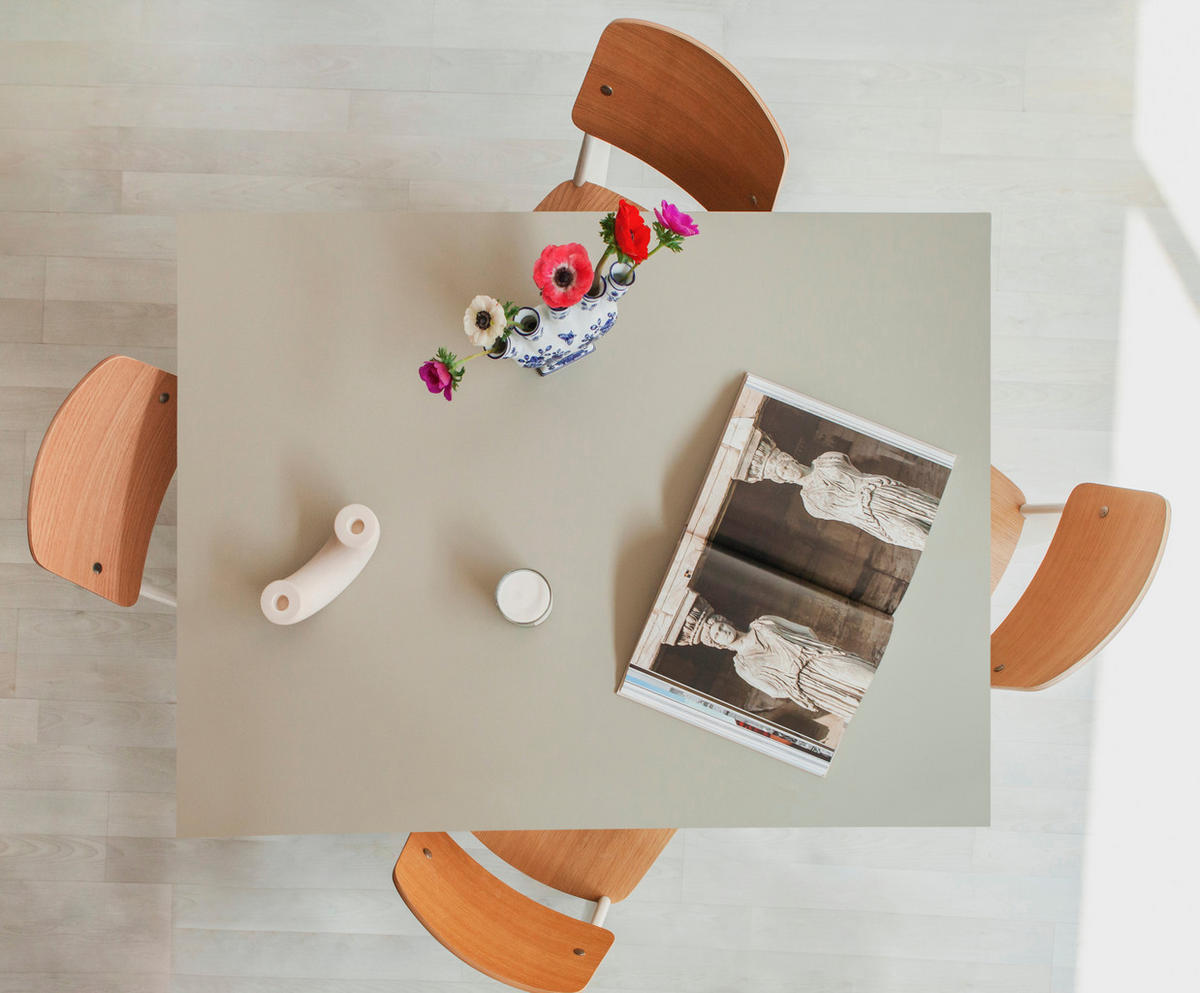 ESSTISCH Rechteckiger mit laminiertem 3 cm in Taupe, 90/120 cm - Beige, Holzwerkstoff (90/120/75cm) - RNT By Really Nice Things