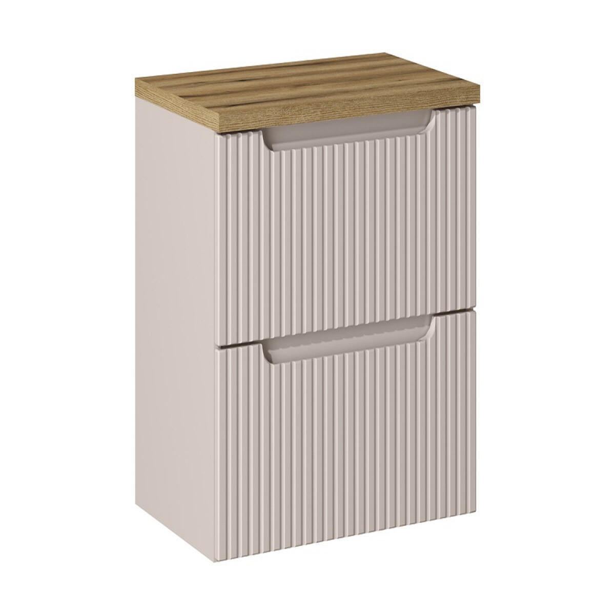WASCHTISCHUNTERSCHRANK 60 cm 2 Teile Nova Cashmere N BM200 in Kaschmir Matt/ Evoke Eiche - Kaschmir/Eiche Artisan, Holz (60/57/40cm)