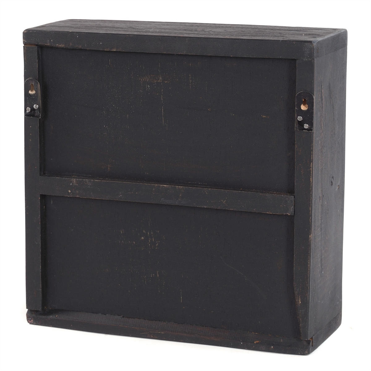 MEDIZINSCHRANK MEDIC 35 Mahagoni Massivholz 04 schwarz-natur - Graubraun, Holz (35/35/13cm) - DESIGN DELIGHTS