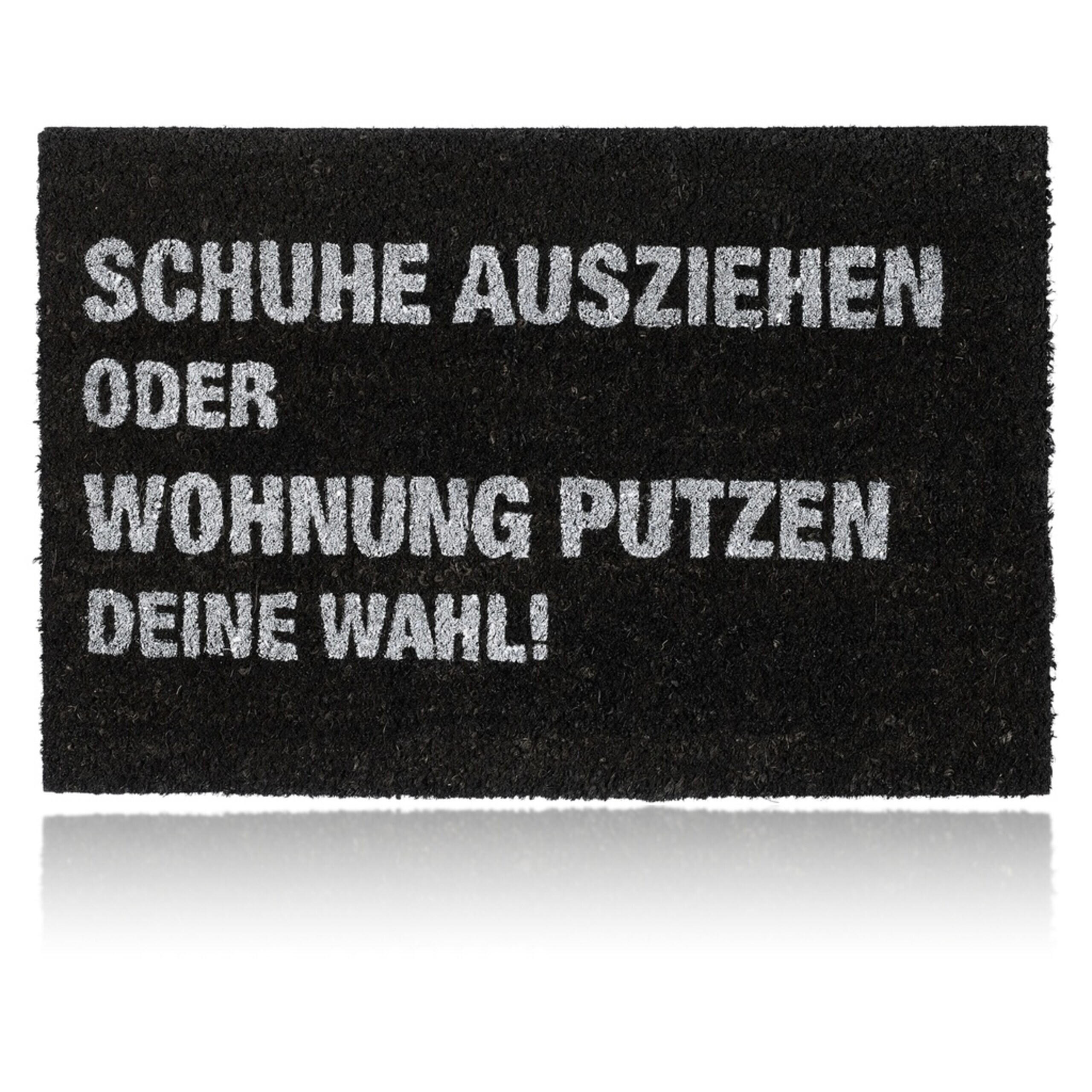 Relaxdays Fussmatte Schwarz 60x40 cm