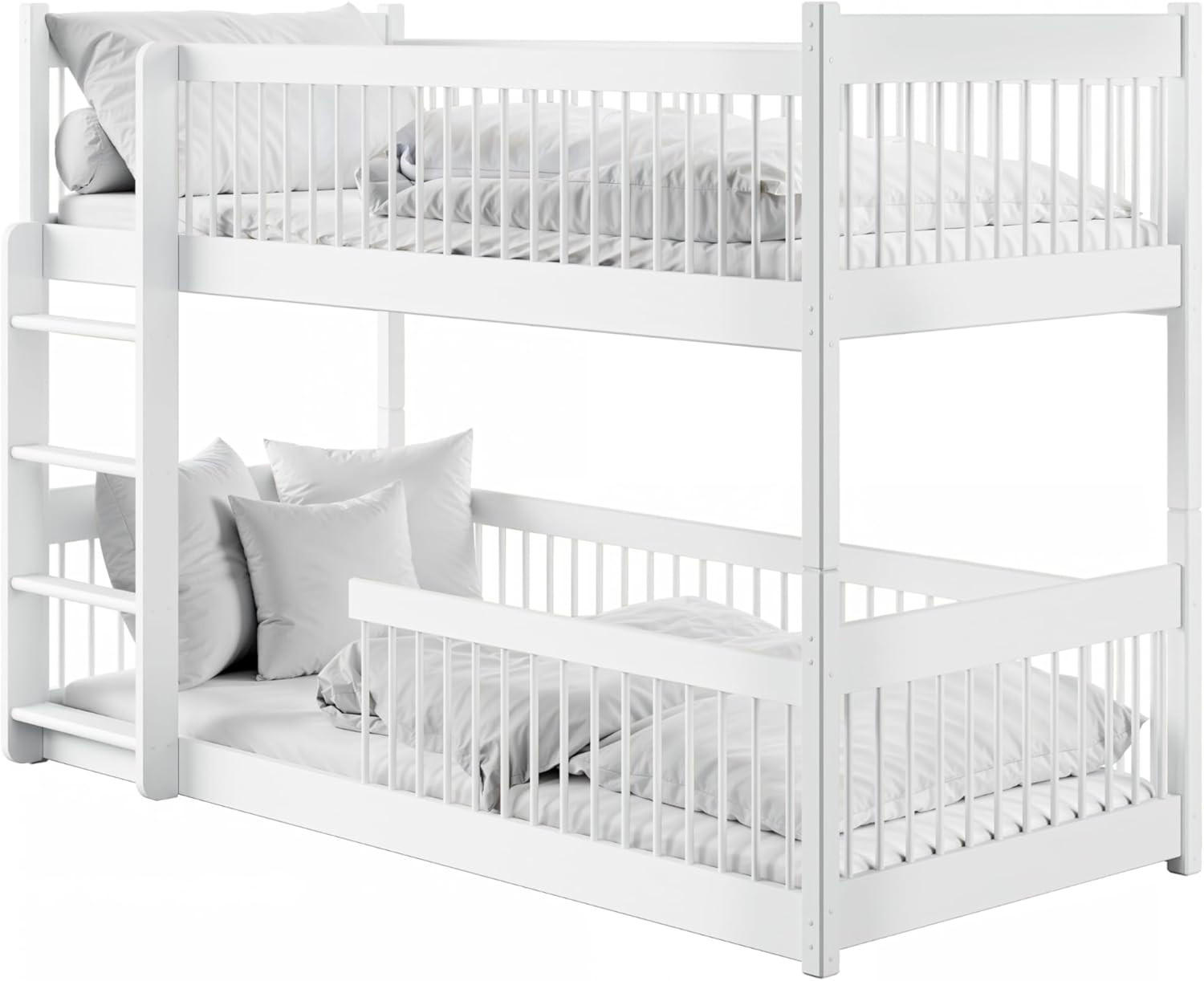 ETAGENBETT mit zwei Matratzen 80x180 cm in Weiß - Weiß, Holz (80/180cm) - Kids Collective