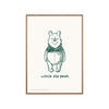 POSTER mit Rahmen Disney - Disney's Winnie the Pooh Standing Smile - Eichefarben/Beige, Holz/Papier (50/70cm) - Poster&Frame