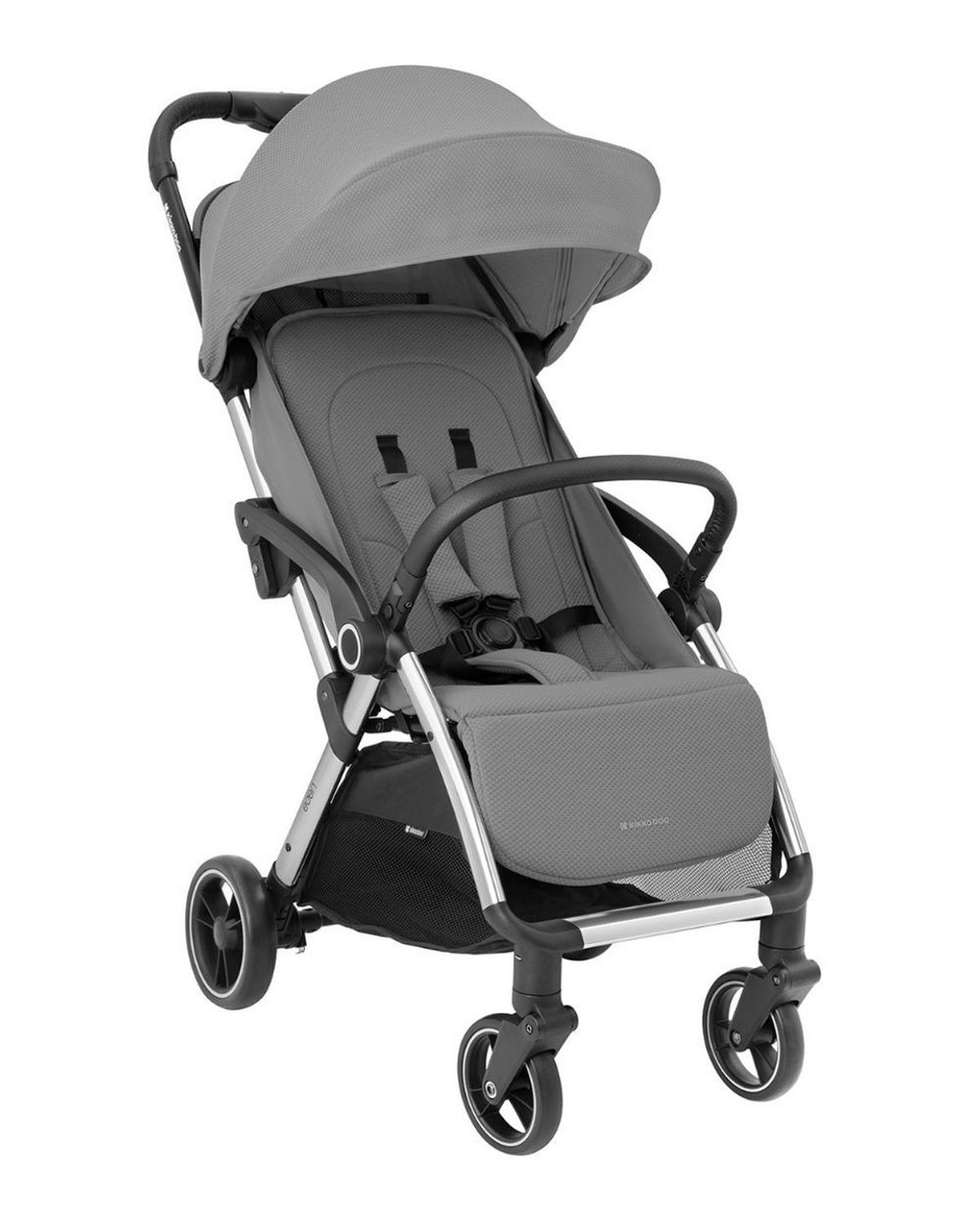 BUGGY Eden bis 22 kg grau Federung Regenschutz zusammenklappbar - Grau, Metall (62/47/100cm) - Kikka boo