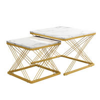 COUCHTISCH-SET 2er-Set Weiß - Weiß, Holzwerkstoff (60/60/45cm)