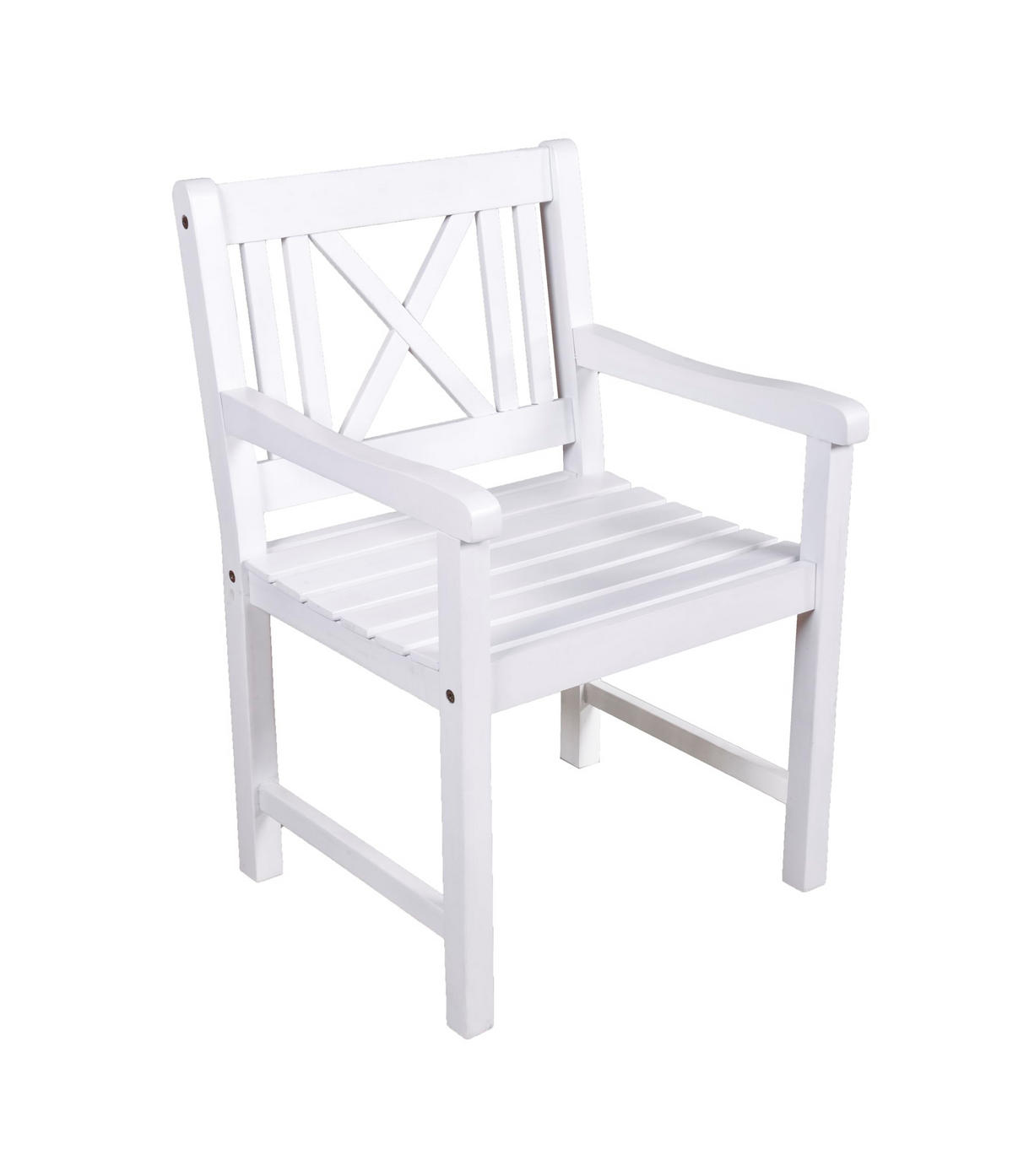 GARTEN-SITZGRUPPE Lyon 5-teilig Gartenmöbel-Set - Weiß, Holz - DELUKE