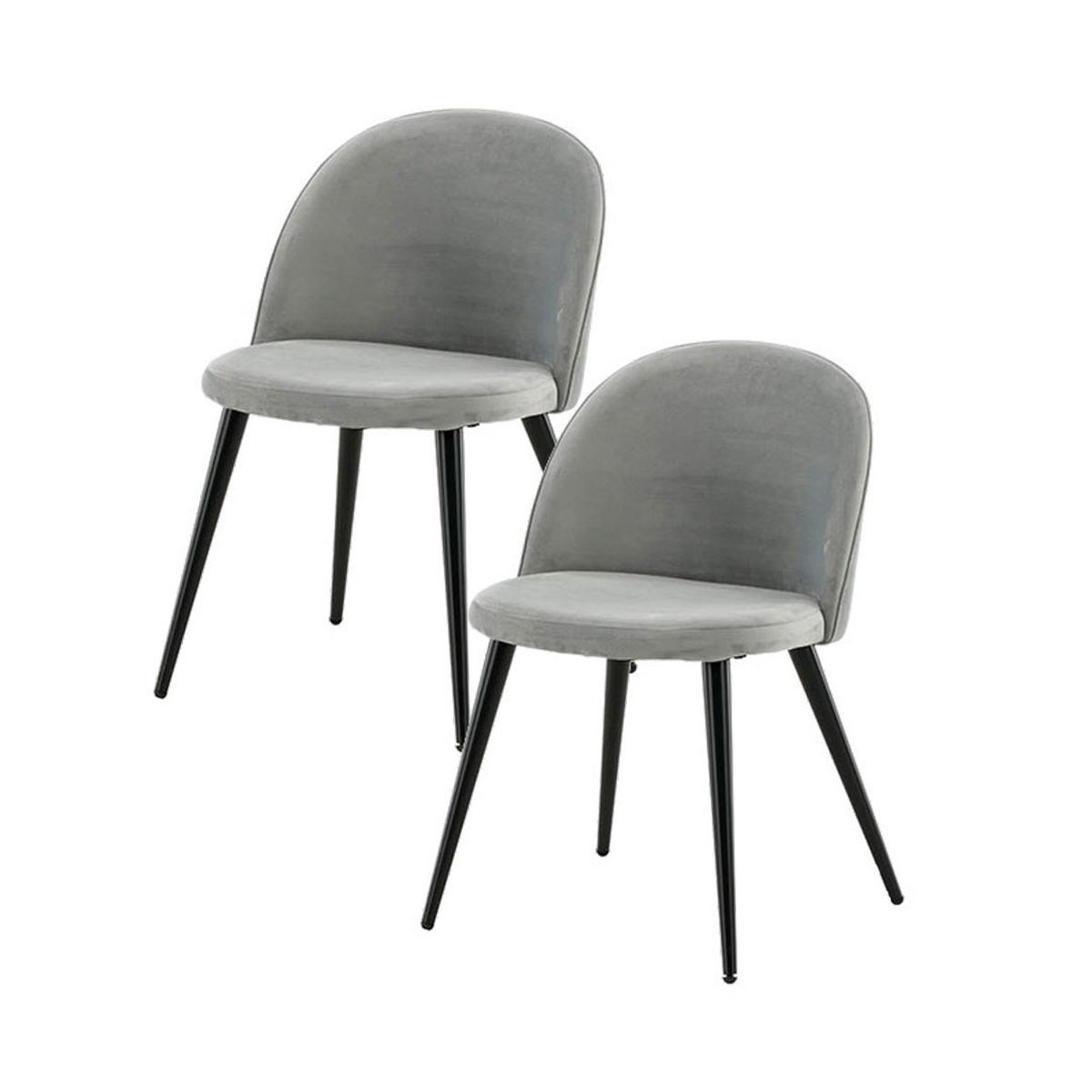 STUHL 2er-Set grau - Grau, Textil (50/77/57cm) - ebuy24