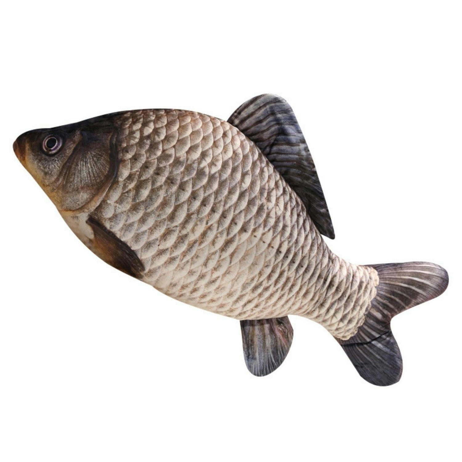 PLÜSCHKISSEN Fisch 30 cm - Braun, Textil (10/30cm)