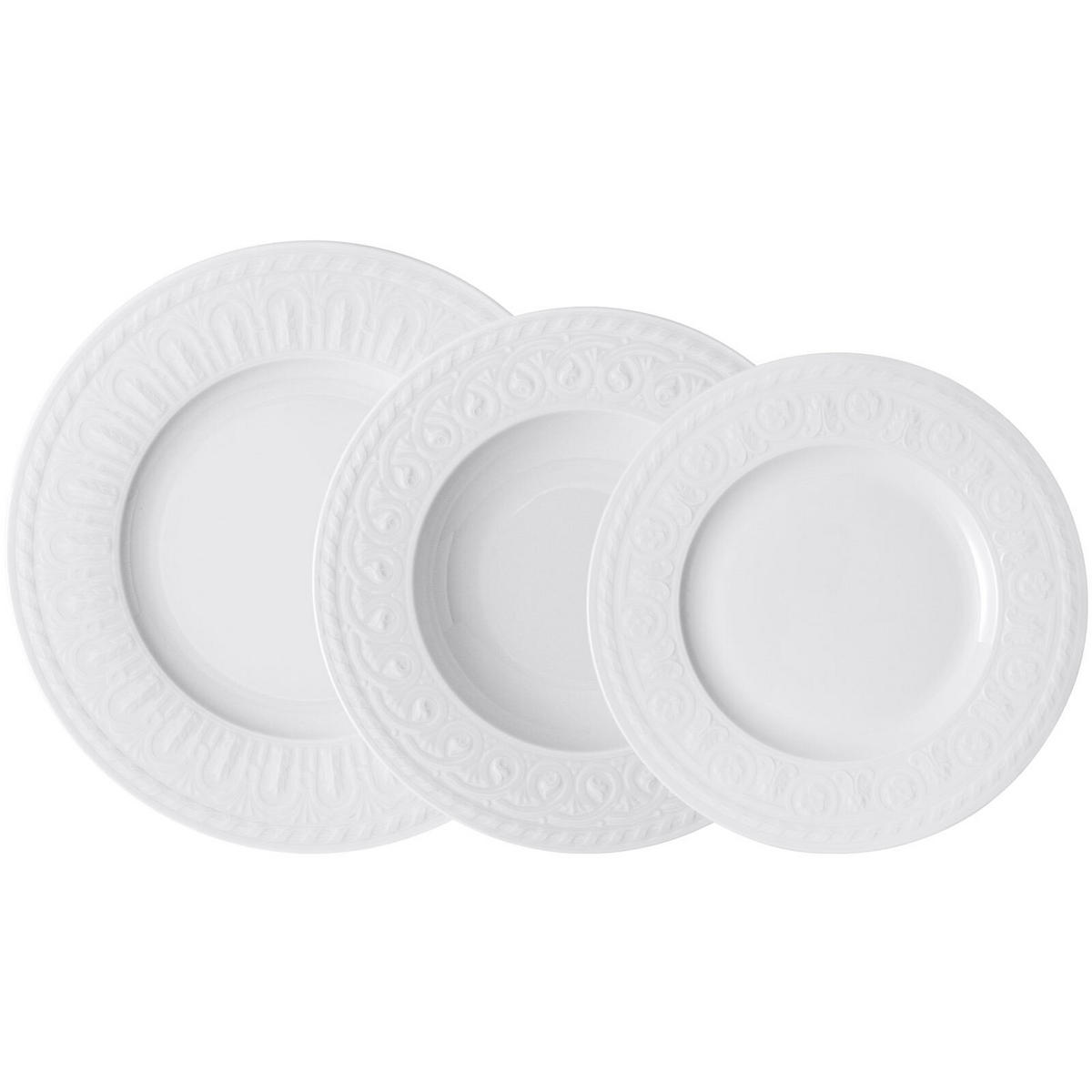 TELLER-SET Cellini weiß 12er Set - Weiß, Keramik (1/1/1cm) - Villeroy & Boch