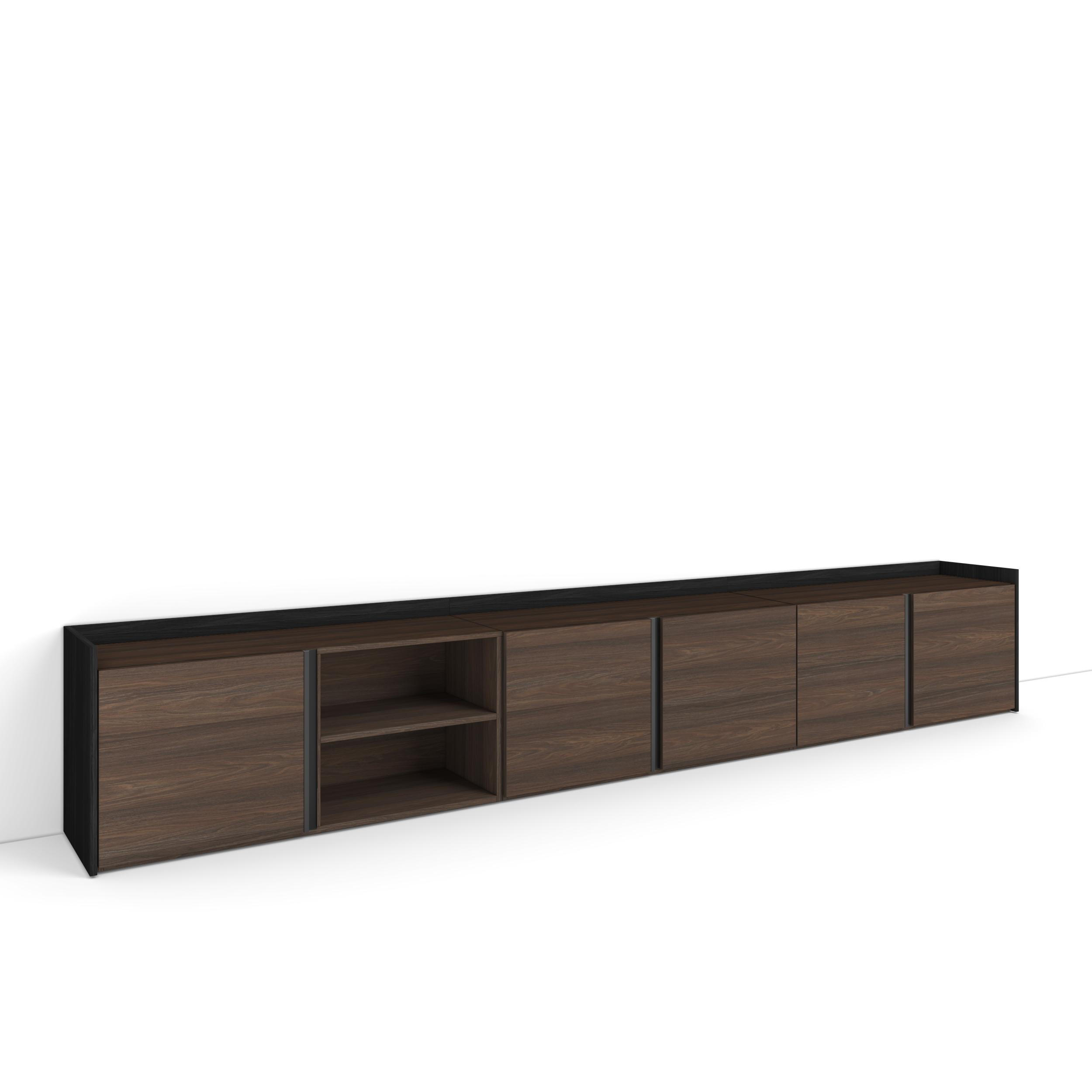 Skraut Home Lowboard, Dunkelbraun 309x50x35 cm