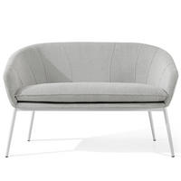 GARTENSOFA SOLIS Loungesofa, - Hellgrau, Textil/Metall (118/76/66cm) - KONSIMO®