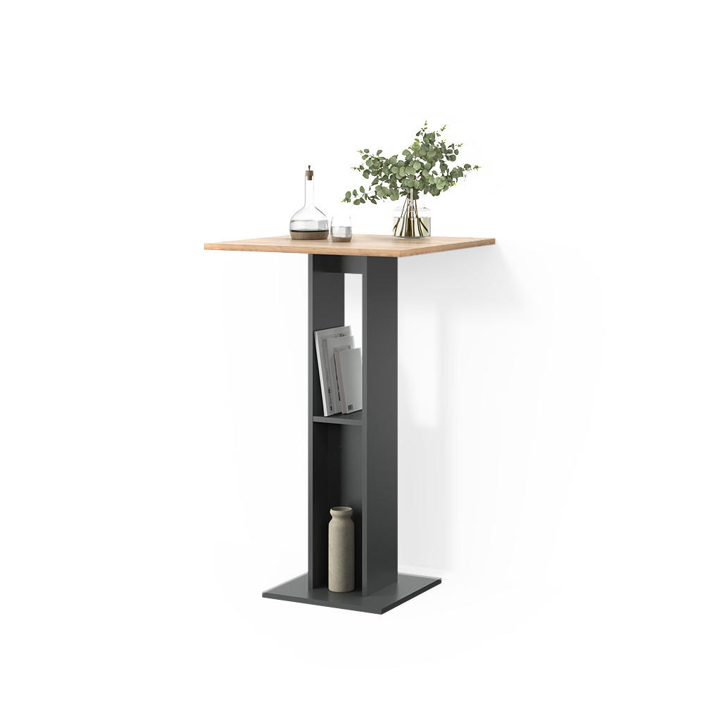 BARTISCH Regusa Goldkraft Eiche/Anthrazit 65 x 65 cm - Honigeiche/Anthrazit, Holzwerkstoff (65/65/106cm) - Livinity®