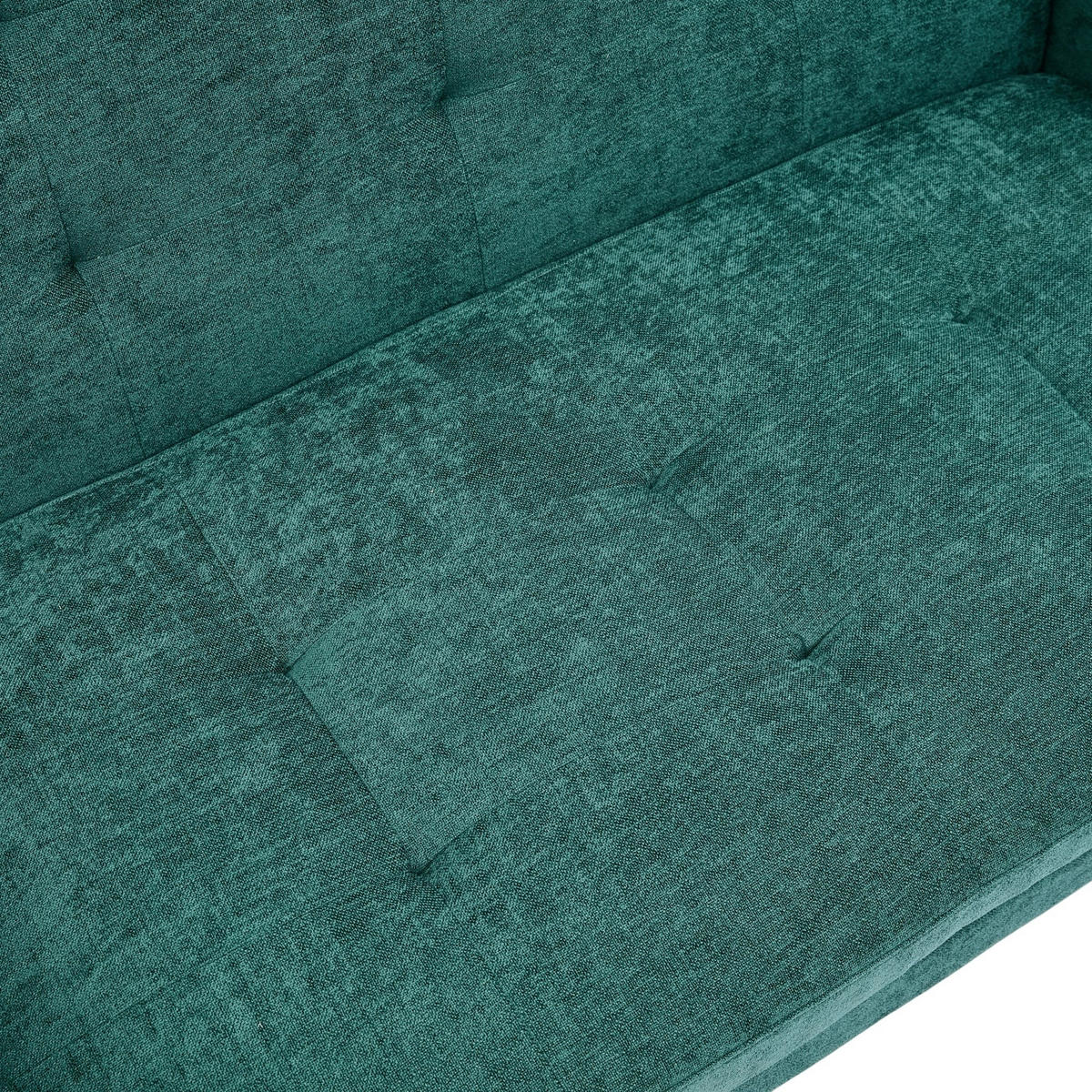 2-SITZER-SOFA Massivholz,dicke Schaumfüllung,Leinenstoff,Grün - Grün, Textil (119/88/75cm) - LVHOM