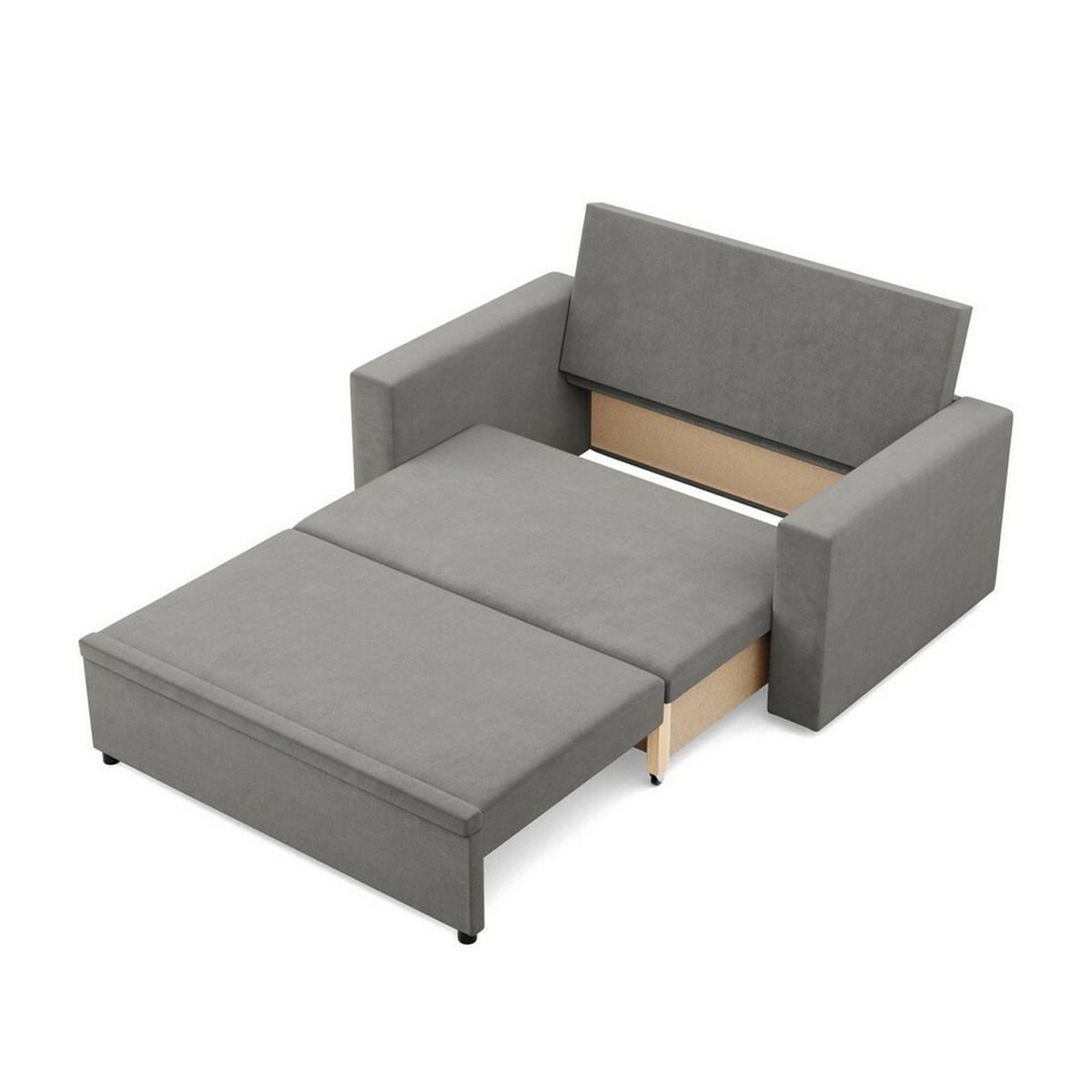 SOFA Neo mit gerader Armlehnen hellgrau - Hellgrau, Textil (148/90/87cm) - SIMKAM Furniture