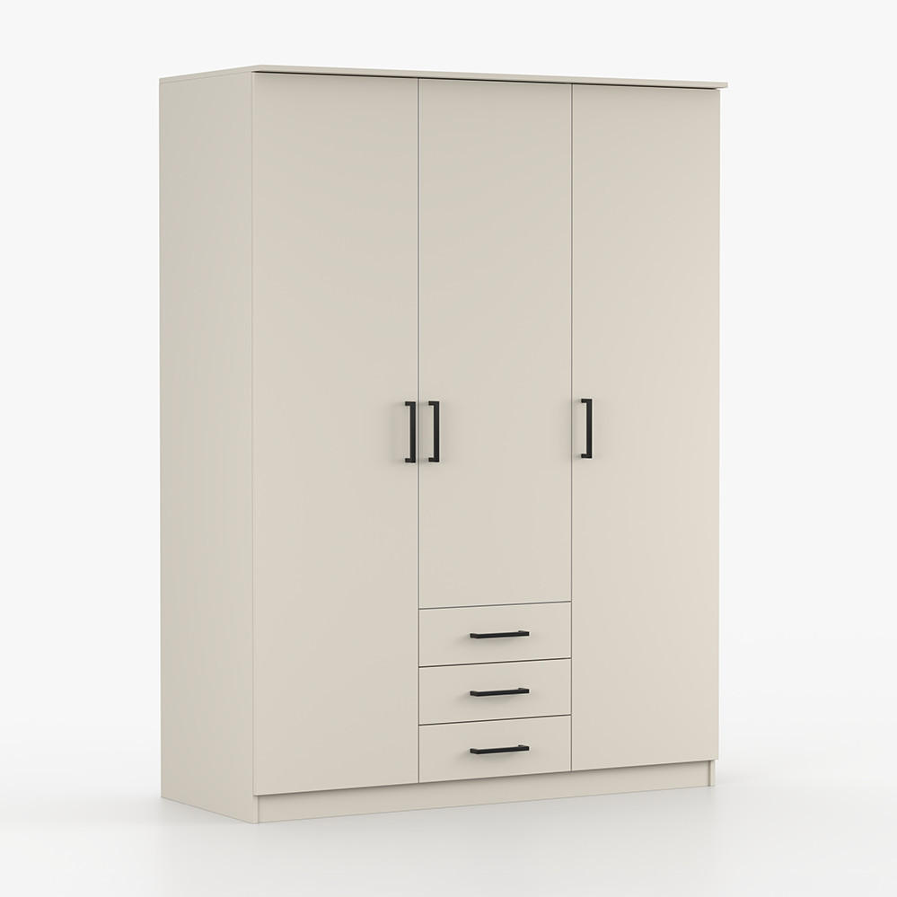 imoebel24 Kleiderschrank Champagner 151x207x59 cm