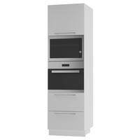BACKOFEN-HOCHSCHRANK Kvantum D14/RU/2M/284 Weiß Matt / Weiß Matt 60 / 59 / 207cm - Weiß, Holz/Holzwerkstoff (60/207/59cm) - Feldmann-Wohnen