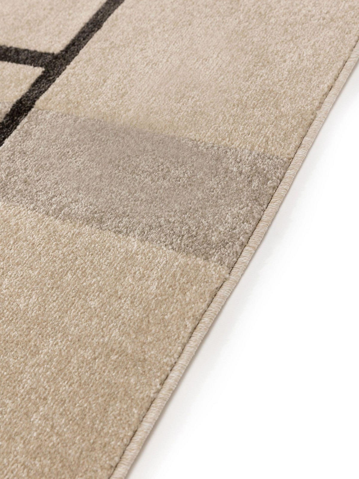 TEPPICH Ida Cream/Anthrazit 200x290 cm - Beige/Grau, Kunststoff (200/1cm) - KUNSTLOFT