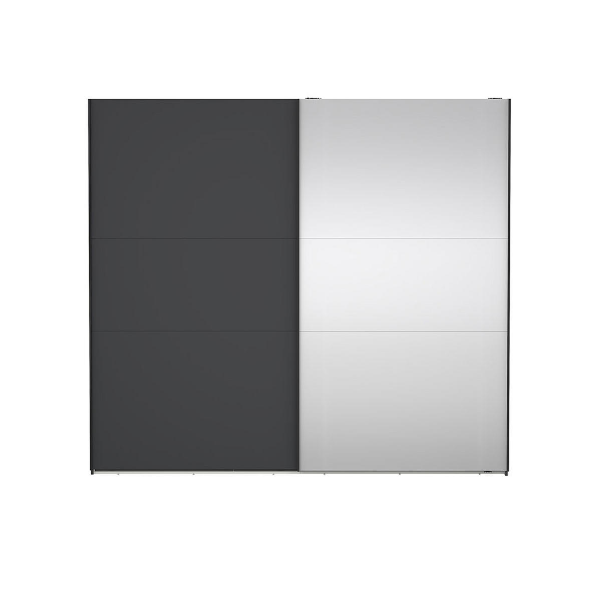 SCHIEBETÜRENSCHRANK, Como, Grau, Holzwerkstoff, 244 x 67 x 221 cm - Grau, Holzwerkstoff (244/221/67cm) - ebuy24