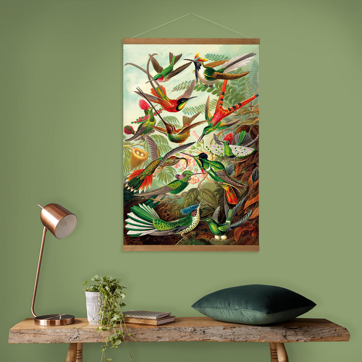 POSTER Leinen Kolibris - Multicolor, Textil (60/80/0.1cm) - Art for the Home
