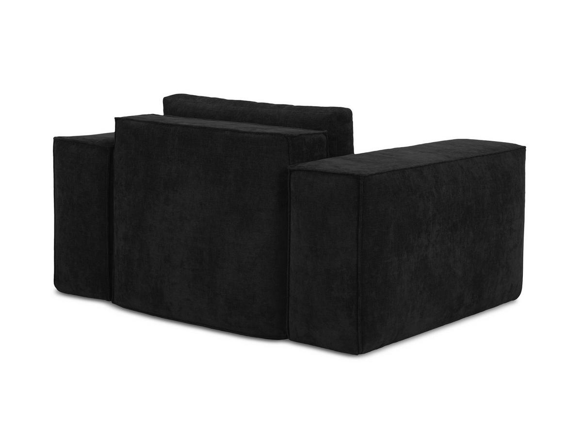 SCHLAFSESSEL Chenille Stoff Schwarz - Schwarz, Holzwerkstoff/Kunststoff (157/81/113cm) - Makamii