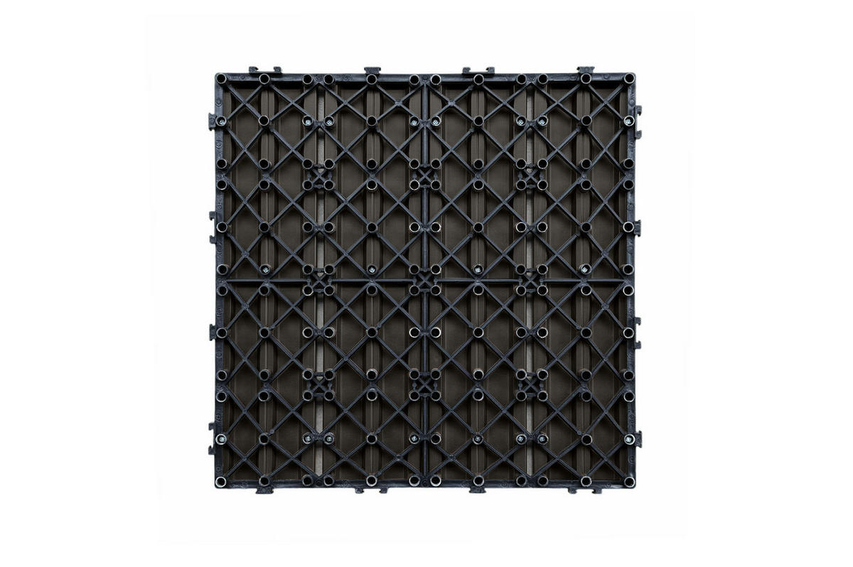 30ER-SET Terrassenplatten aus Verbundwerkstoff von SERRA, grau, geriffelt, 30 x 30 cm - Grau, Holzwerkstoff (30/30/2cm) - Casanoov
