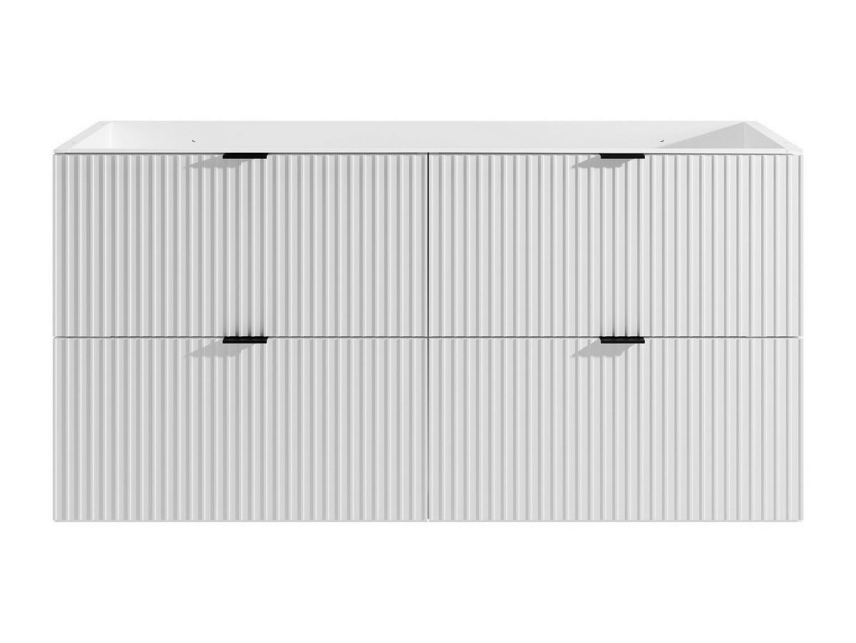 WASCHBECKENUNTERSCHRANK - 120cm x 47cm - MDF - weiß - ZEVINI - Weiß, Holz (120/60/47cm) - Vente-Unique