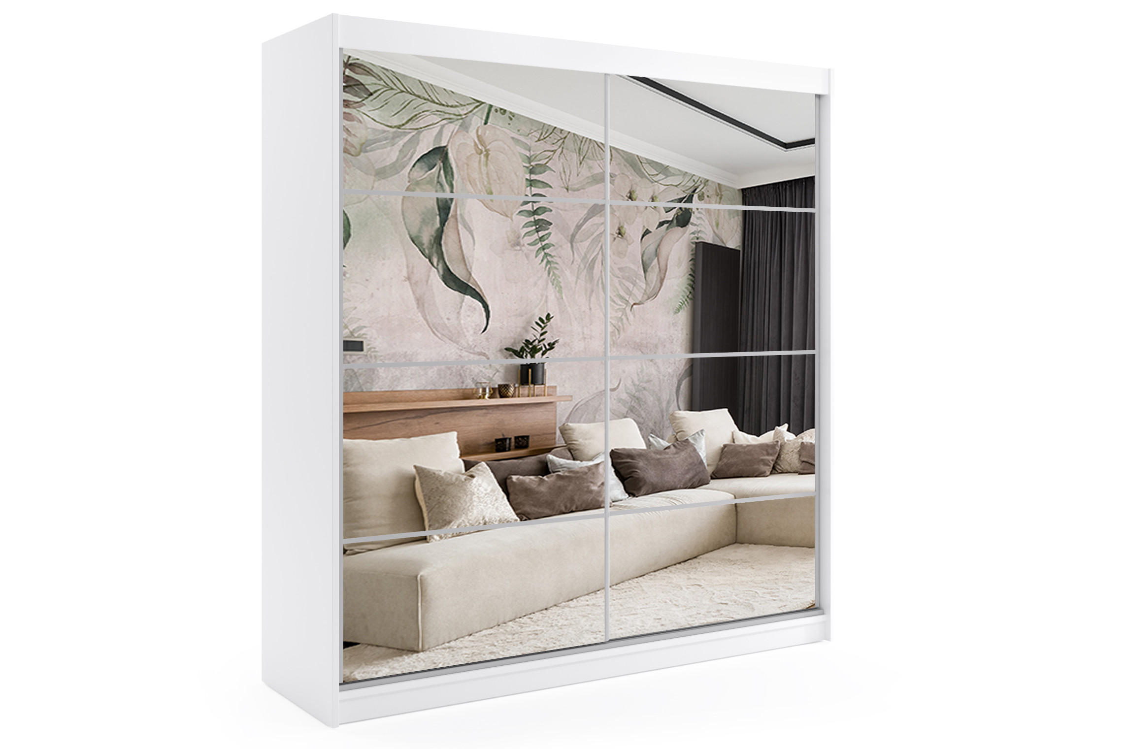 Altdecor Kleiderschrank Weiß 200x216x61 cm