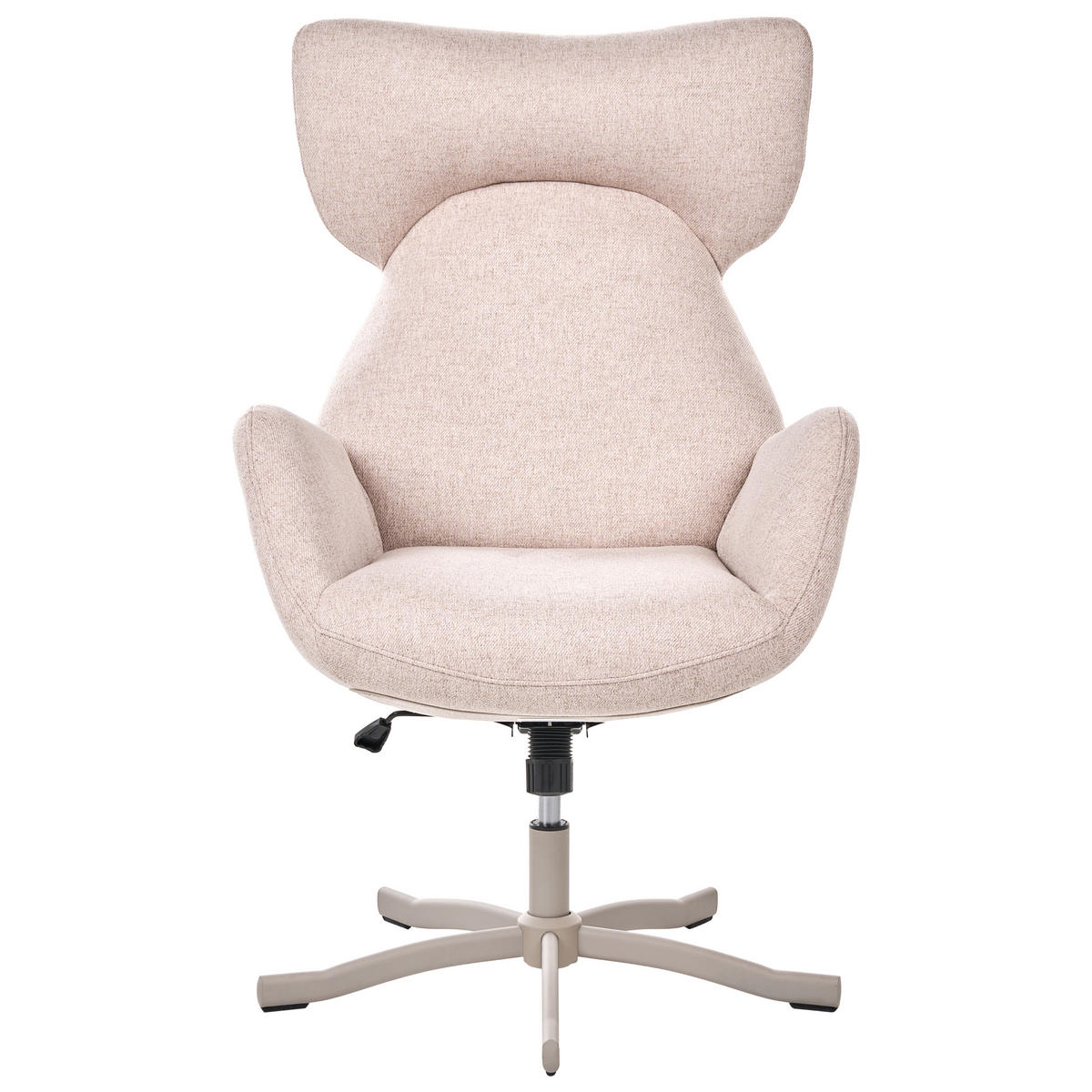 DREHSESSEL Stoff Beige Sonderby - Beige, Textil (73/110/83cm) - Beliani