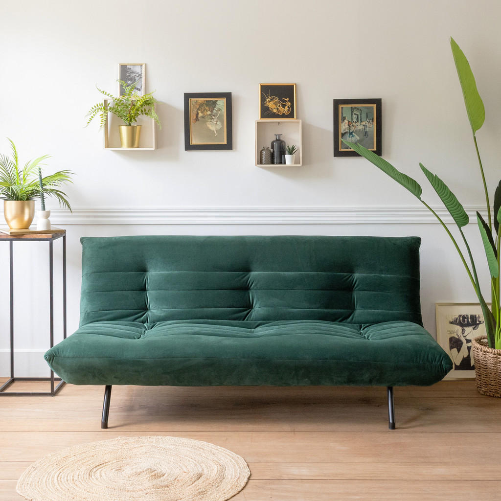 Thumbnail - Happy Garden Sofabett, Grün, Textil, 185x82x92 cm, Wohnzimmer, Sofas & Couches, Sofas
