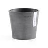 BLUMENTOPF Amsterdam 13/11,4 cm Grau - Grau, Kunststoff (13/11.4cm) - Ecopots