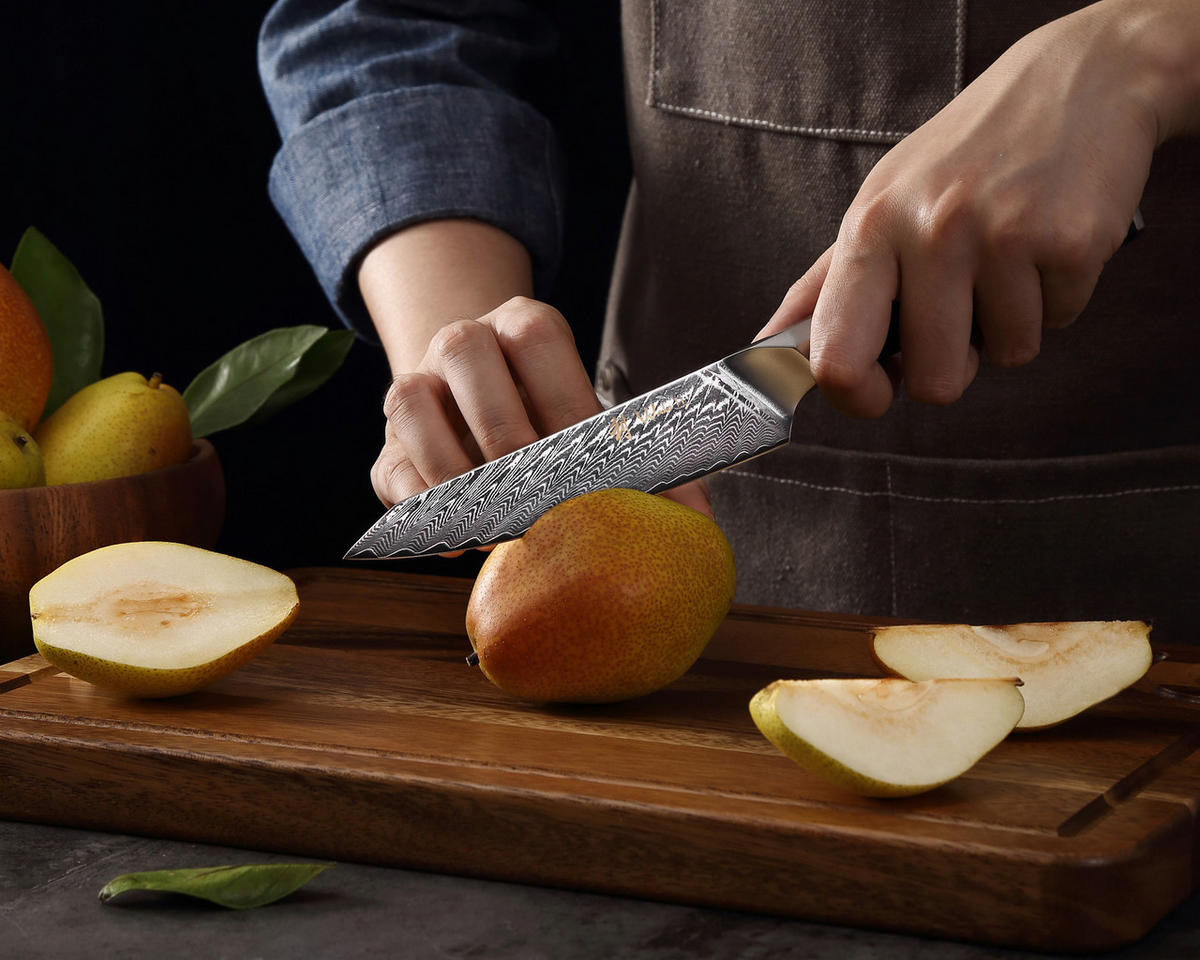 MESSER-SET 5-TEILIG 14–21 cm - Schwarz, Holz/Metall (1/1/1cm) - Wakoli