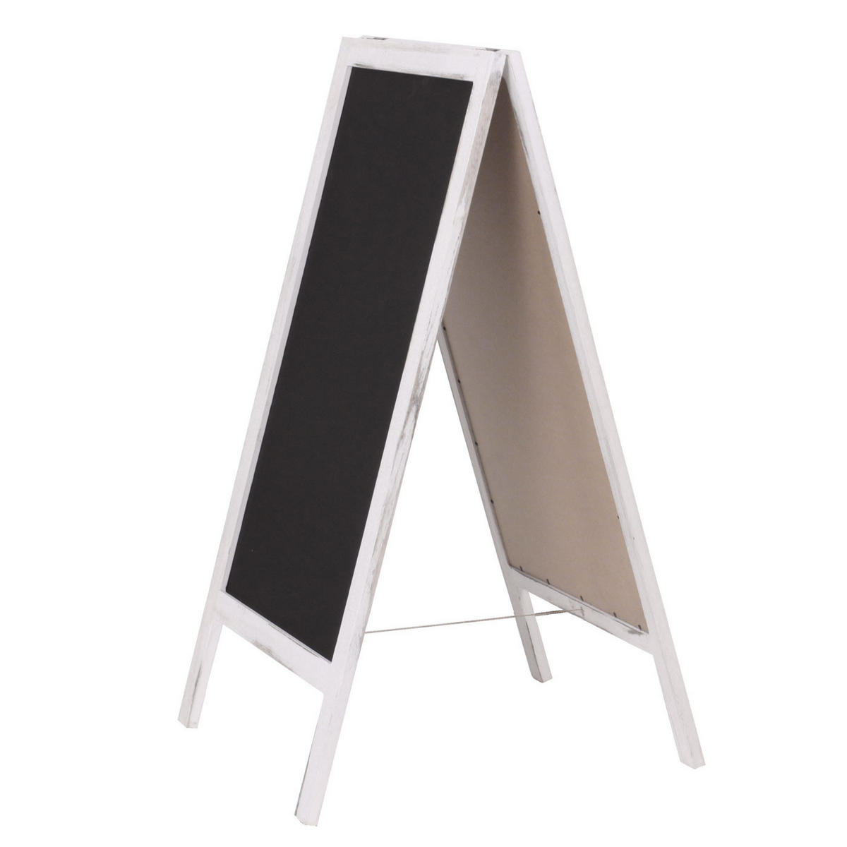 XL REKLAMNÍ TABULE Bílá - bílá, dřevo (50/100/57cm) - MCW