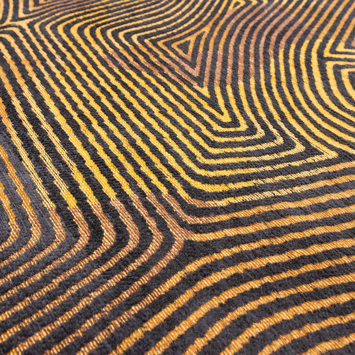 TEPPICH Black Gold Meditation 240/240 cm - Braun, Textil (240/240cm) - Louis De Poortere