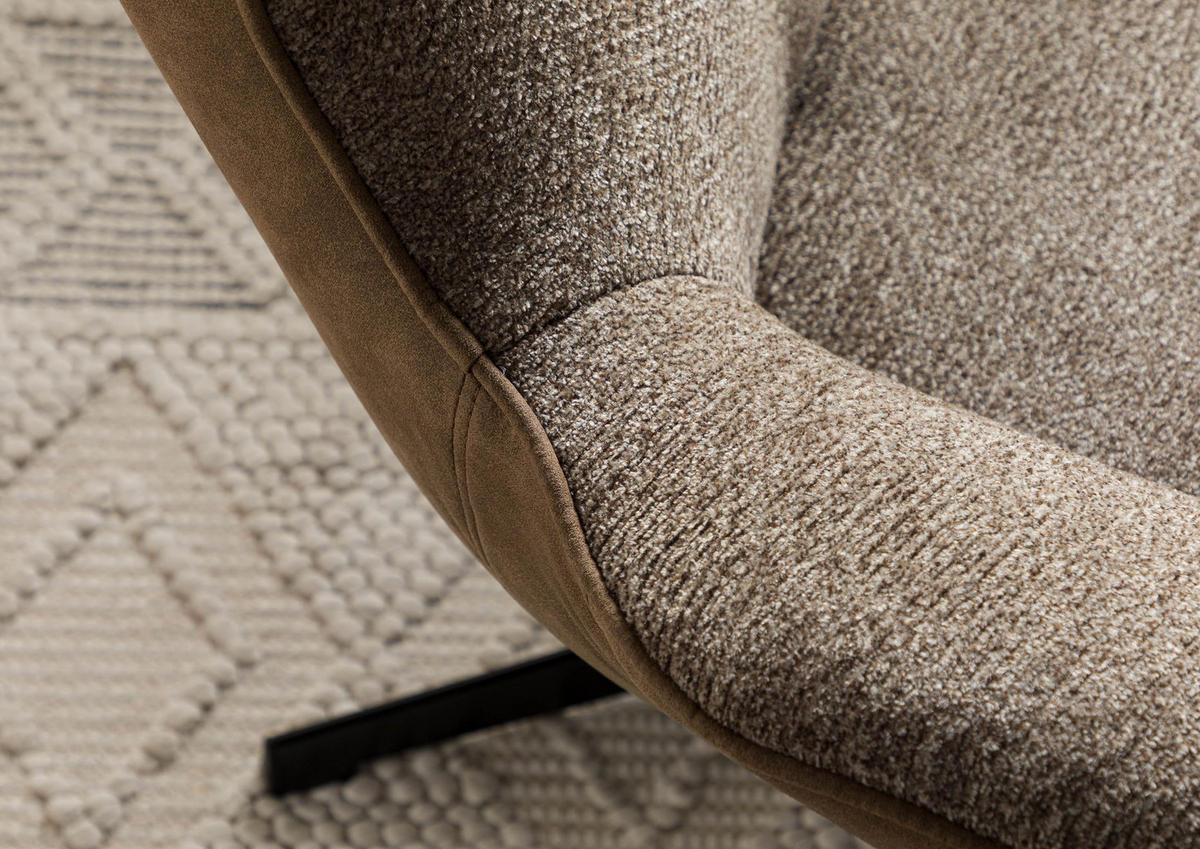 STUHL 100% Polyester 90 x 88 x 101 cm braun POLSTERSTÜHLE - Braun, Kunststoff (90/101/88cm) - Massivmoebel24