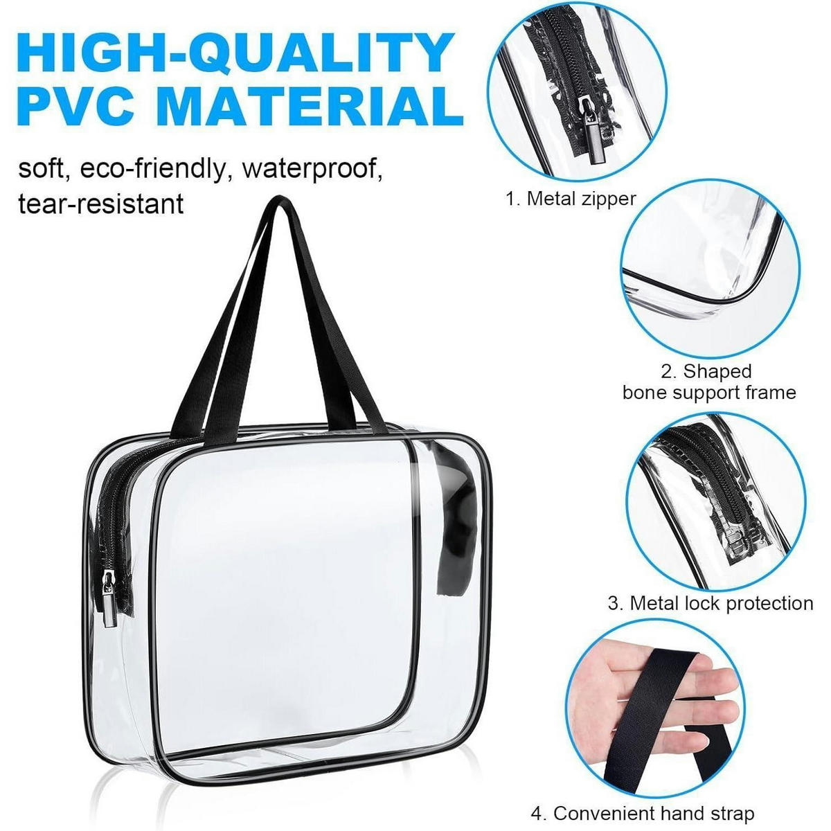 KULTURTASCHE 2-teiliges Set Transparent - Transparent, Kunststoff (18/2/26cm)