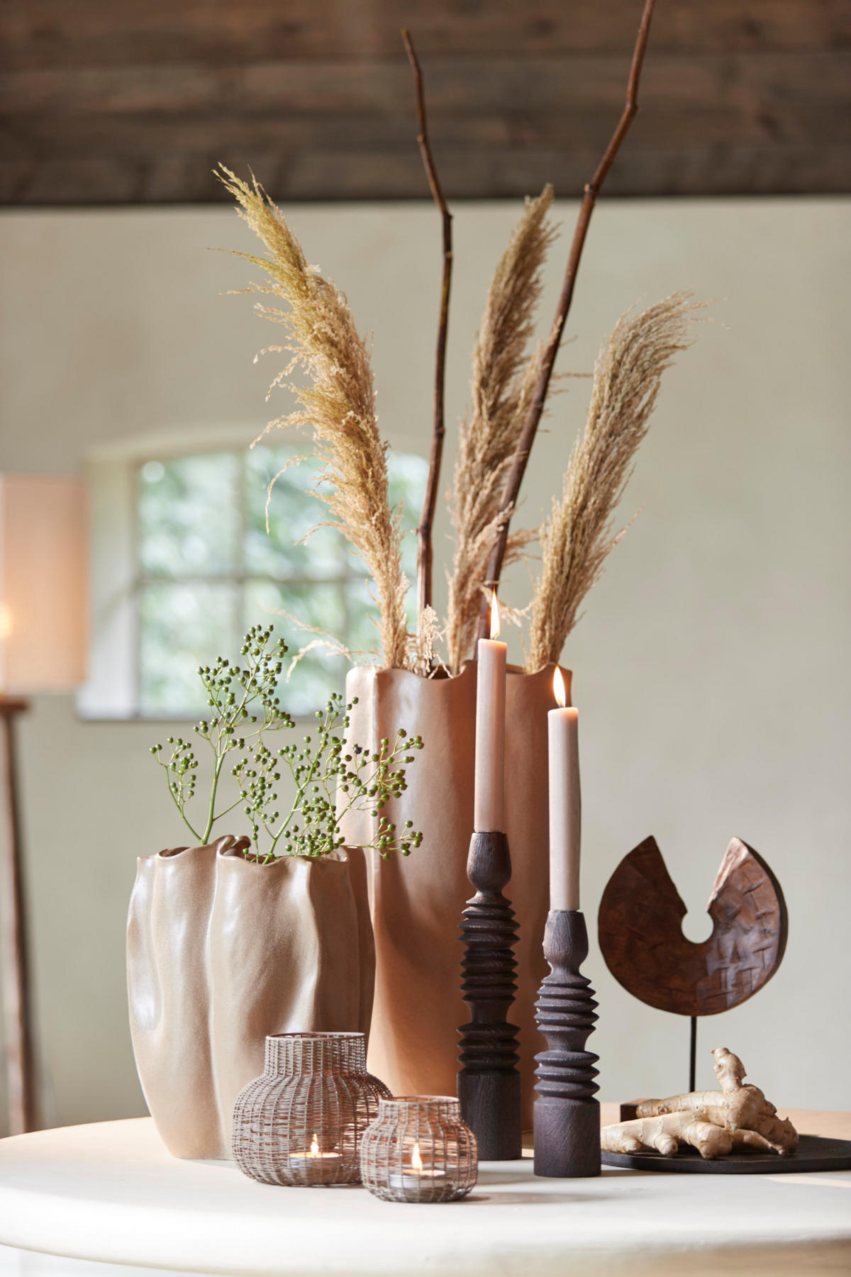 VASE Sanguli Grau Ø28/56 cm - Grau, Keramik (56cm) - Light & Living