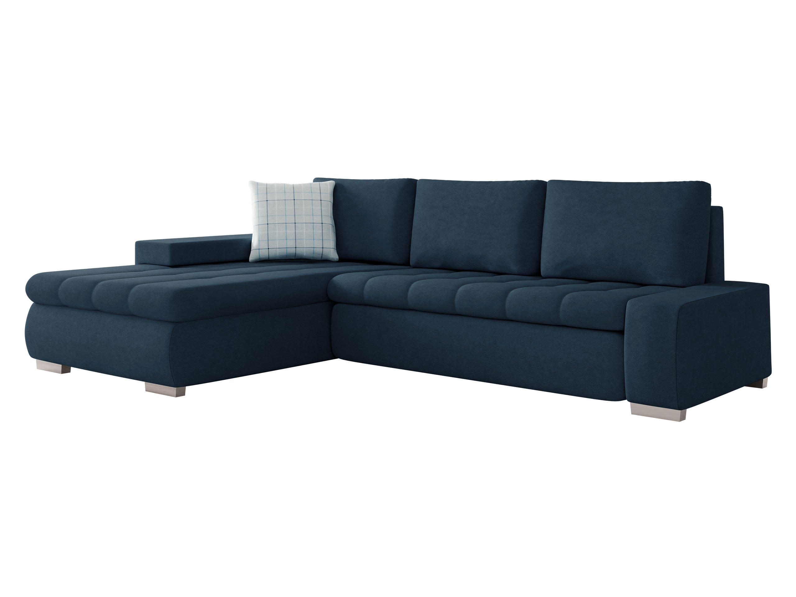 ECKSOFA Orkan Mini - Dunkelblau, Holz/Textil (265/185cm) - MIRJAN24