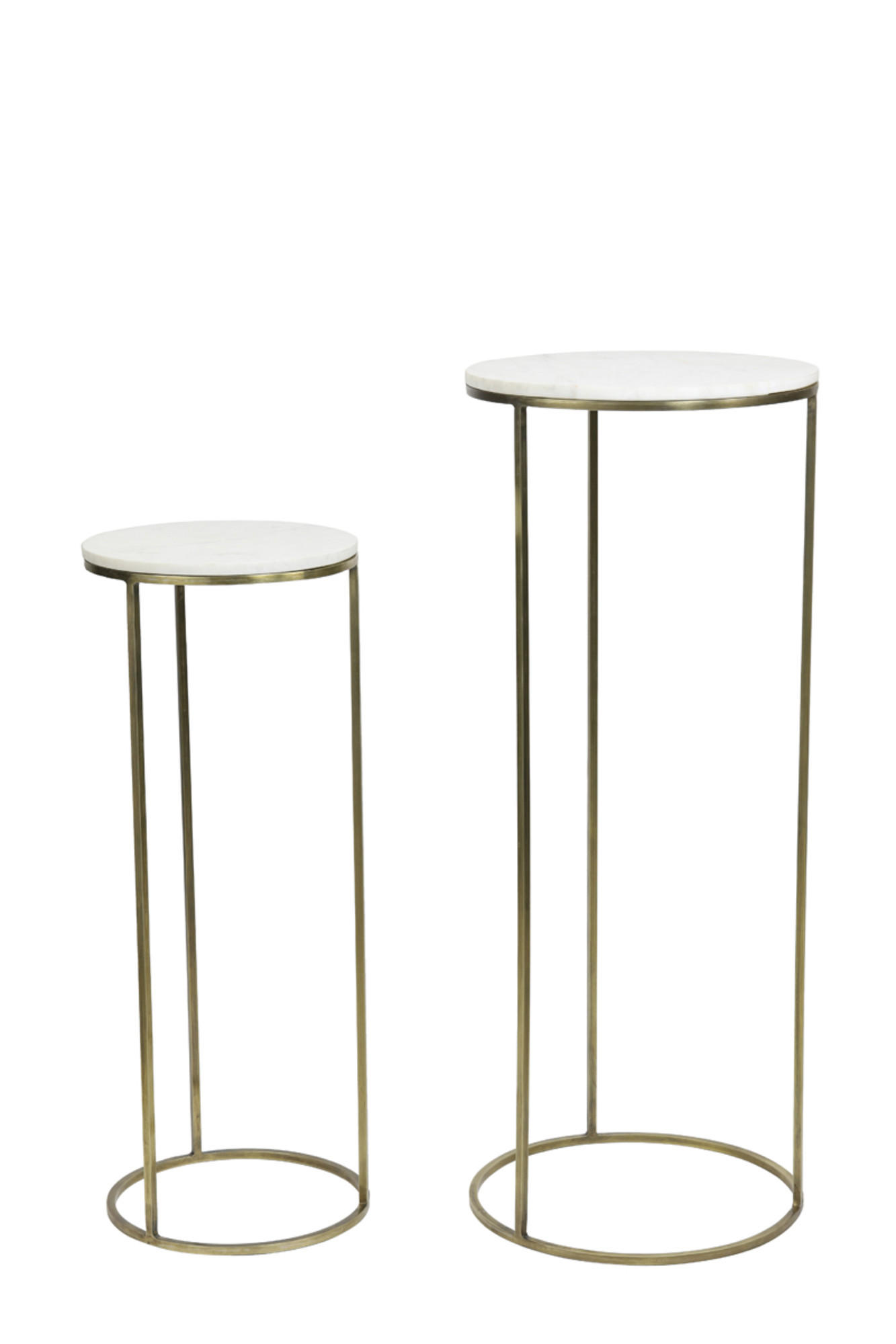 SÄULE Ricardo Weiß Ø41/102 cm - Weiß, Metall (41/41/102cm) - Light & Living