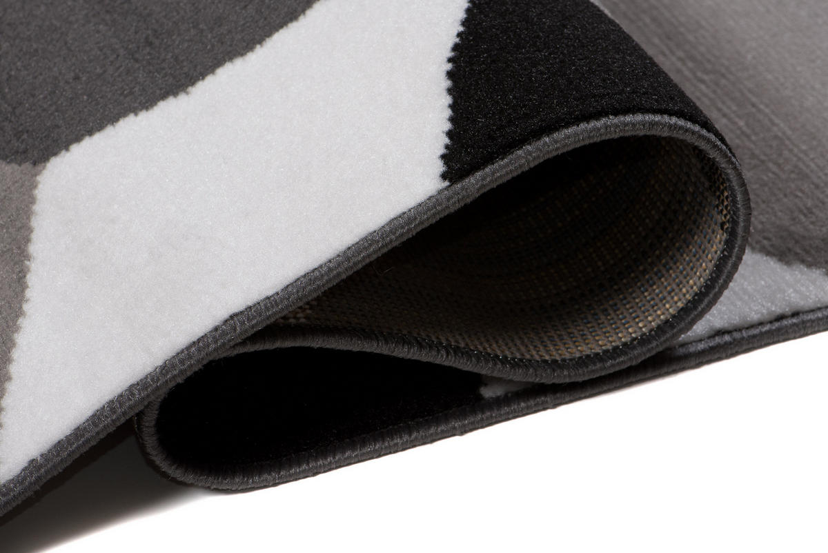 TEPPICH MAYA Dunkelgrau Geometrisch Gitter Figuren 200/300 cm - Dunkelgrau, Textil (200/300cm) - Tapiso